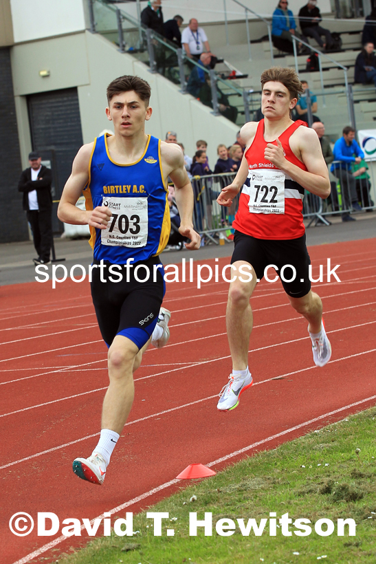 Men and Boys 800 metres, 2022 North Eastern Track and Field Champs., Middlesbrough. David T. Hewitson/Sports for All Pics